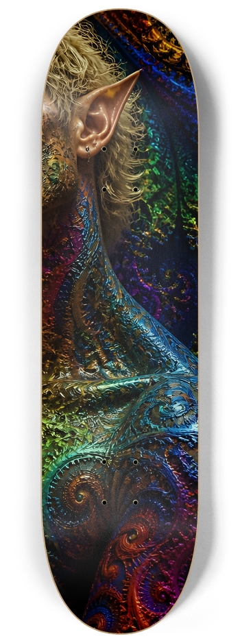 Psychedelic Fractal Bleach Blonde Elf #29 #3 8-1/4 Skateboard Deck