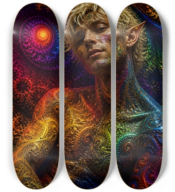 Psychedelic Fractal Bleach Blonde Elf #29