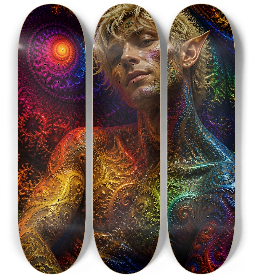 Psychedelic Fractal Bleach Blonde Elf #29
