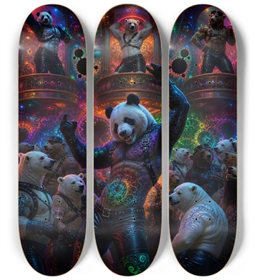 Psychedelic Fractal Leather Bears #32