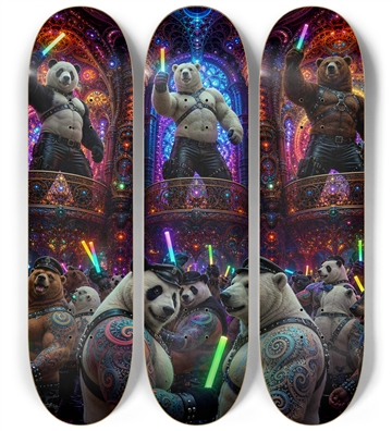 Psychedelic Fractal Leather Bears #19