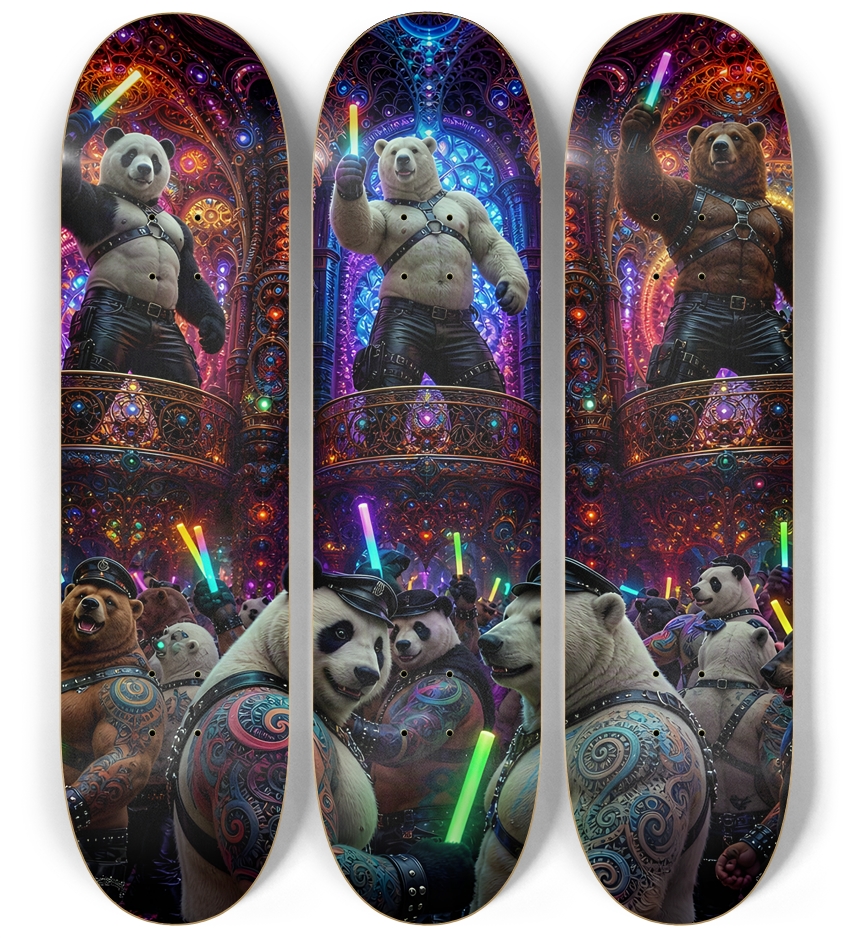 Psychedelic Fractal Leather Bears #19