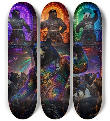 Psychedelic Fractal Leather Bears #24