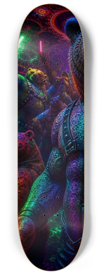 Psychedelic Fractal Brown Leather Bears #32 #1