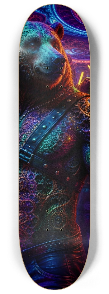 Psychedelic Fractal Brown Leather Bears #32 #2