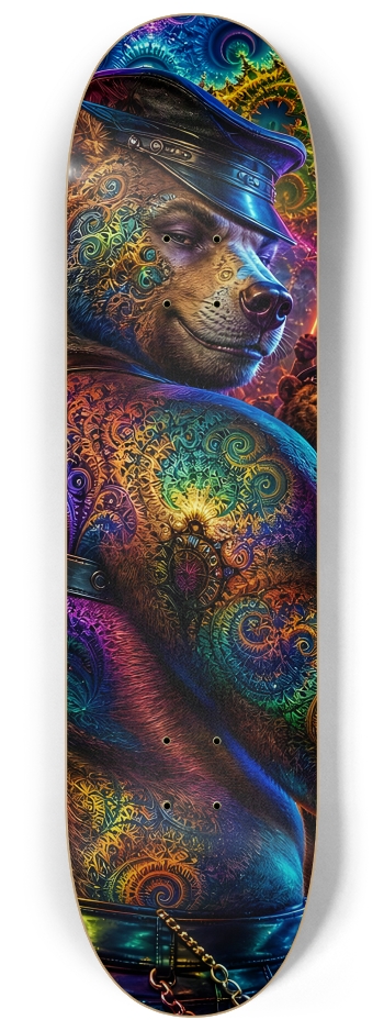 Psychedelic Fractal Brown Leather Bears #27 #2