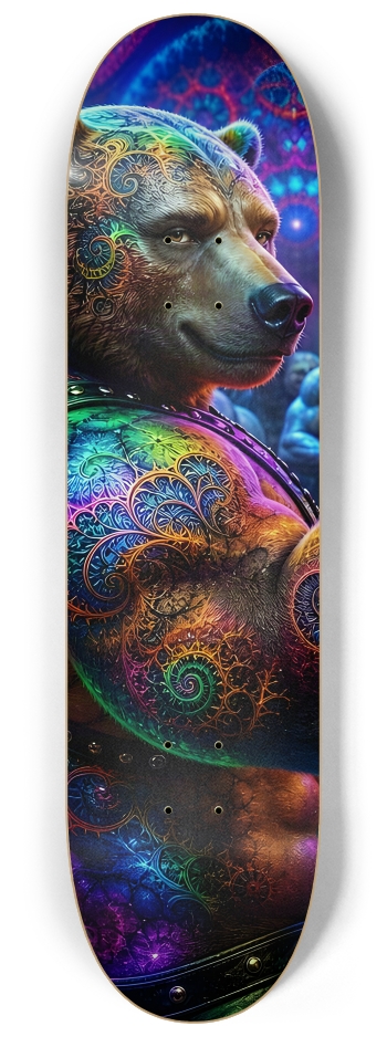 Psychedelic Fractal Brown Leather Bears #23 #2
