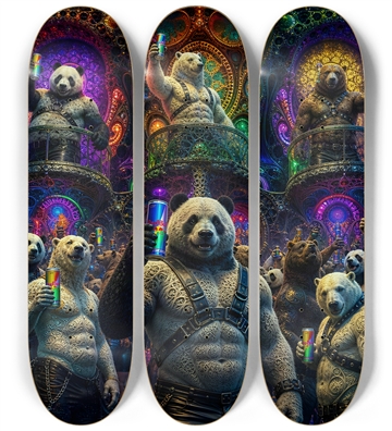 Psychedelic Fractal Leather Bears #26