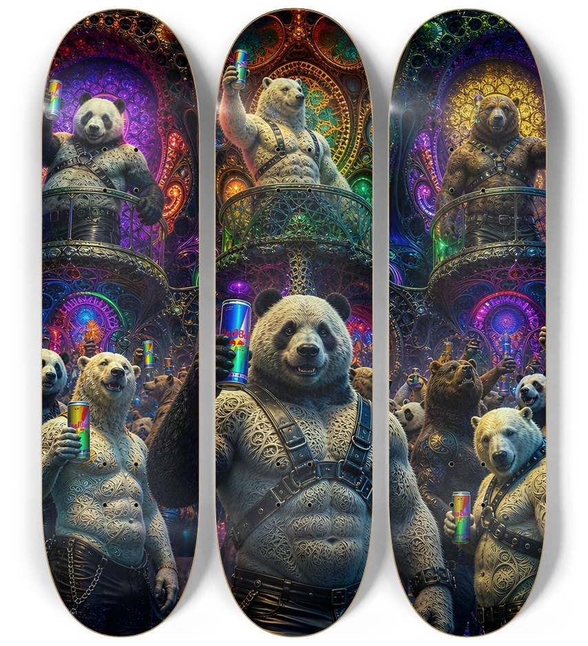 Psychedelic Fractal Leather Bears #26