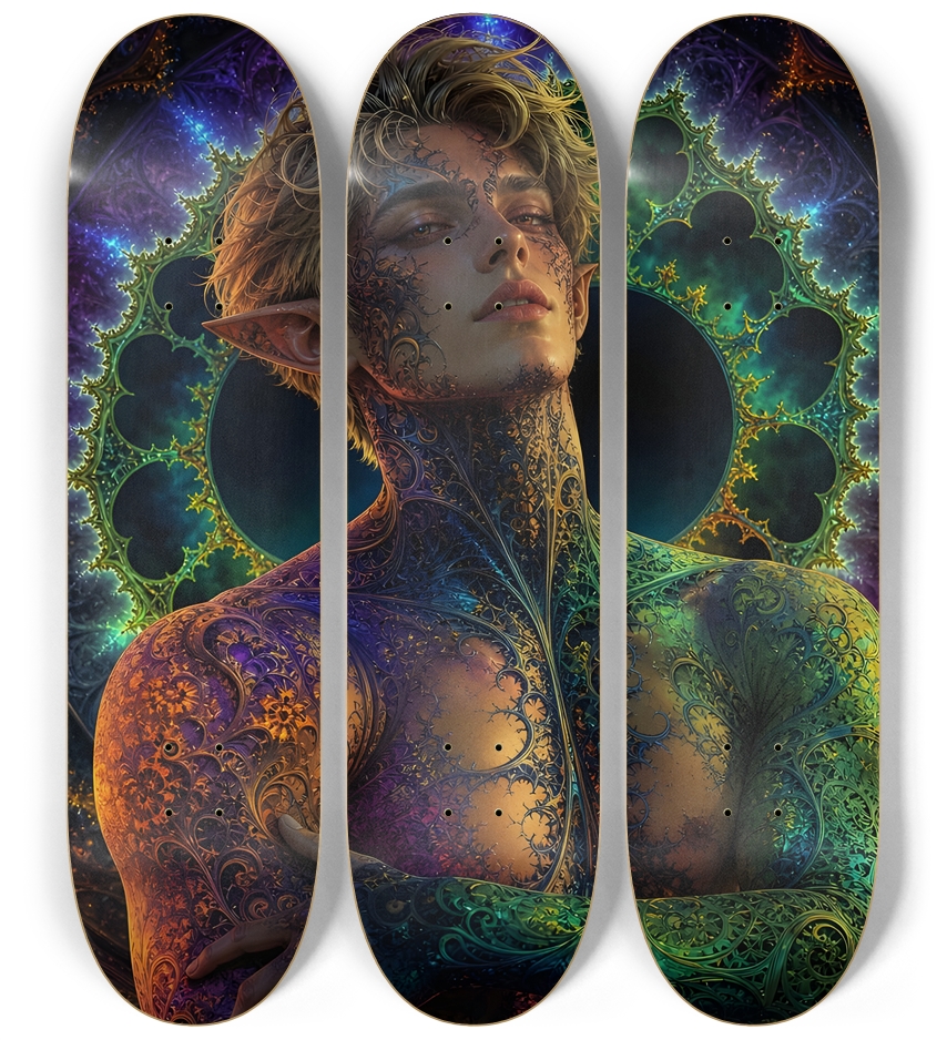 Psychedelic Fractal Blonde Elf #36
