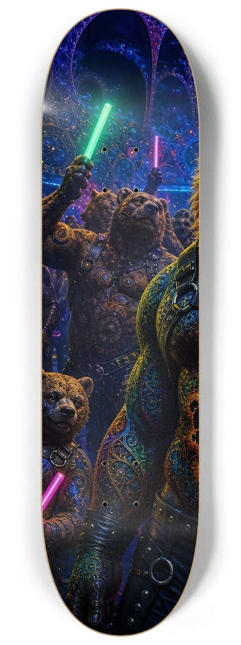 Psychedelic Fractal  Brown Leather Bears #1 #1