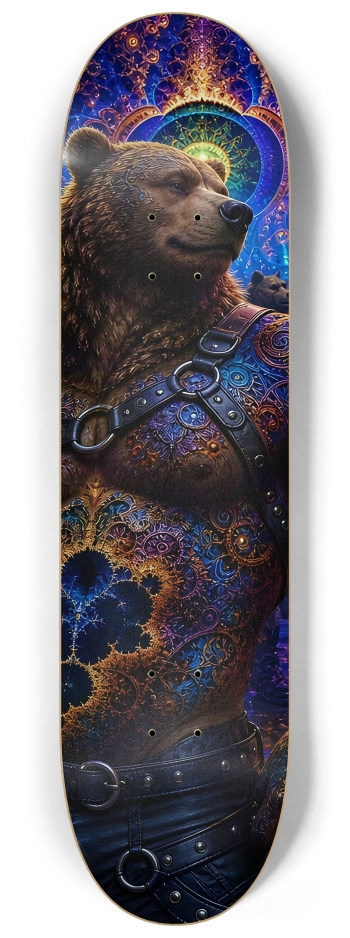 Psychedelic Fractal  Brown Leather Bears #1 #2