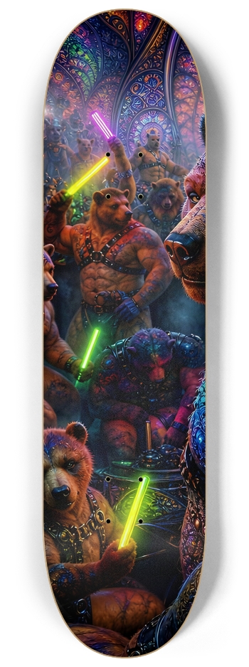 Psychedelic Fractal Brown Leather Bears #31 #1