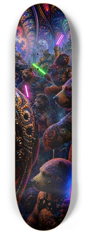 Psychedelic Fractal Brown Leather Bears #31 #3