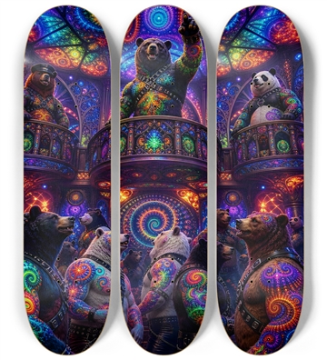 Psychedelic Fractal Leather Bears #28