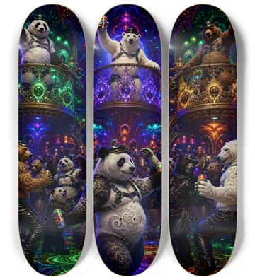Psychedelic Fractal Leather Bears #2