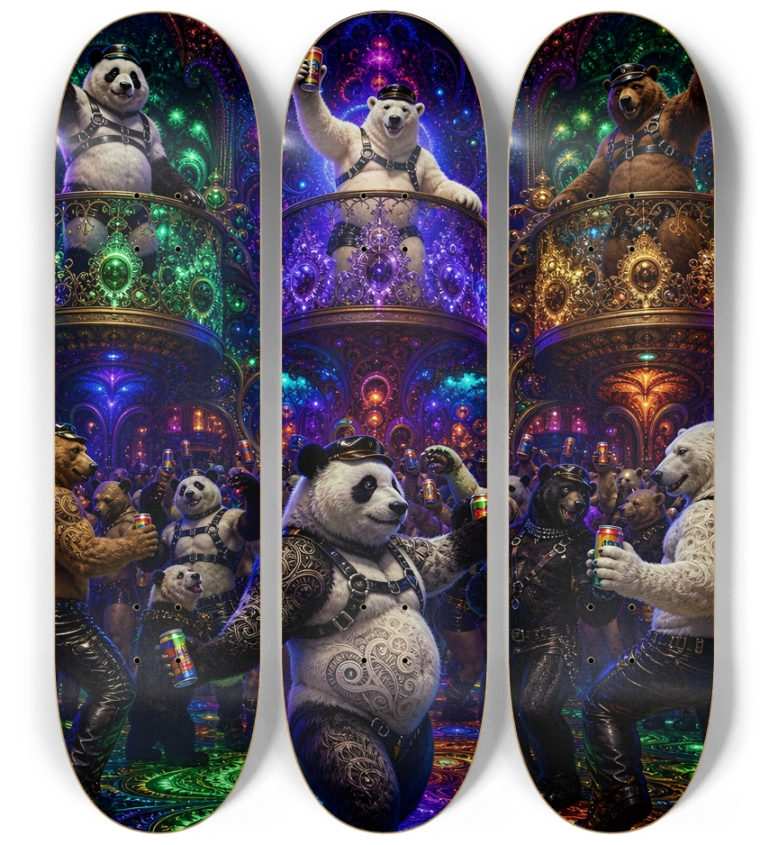 Psychedelic Fractal Leather Bears #2