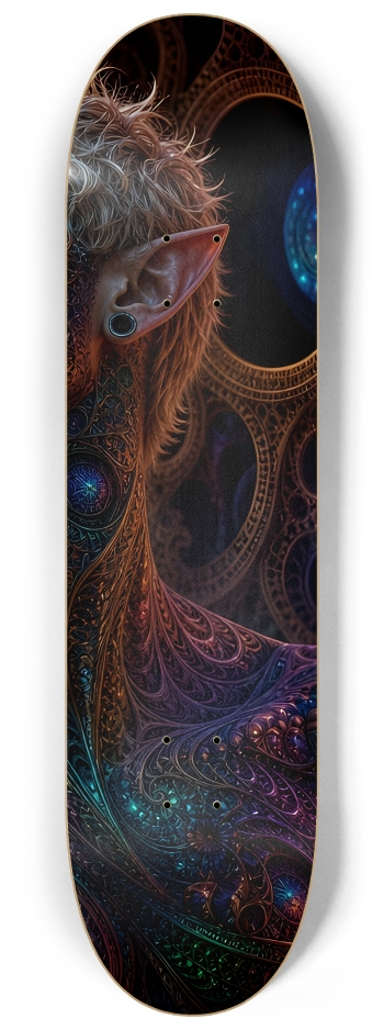 Psychedelic Fractal Blonde Elf #35 #3 8-1/4 Skateboard Deck