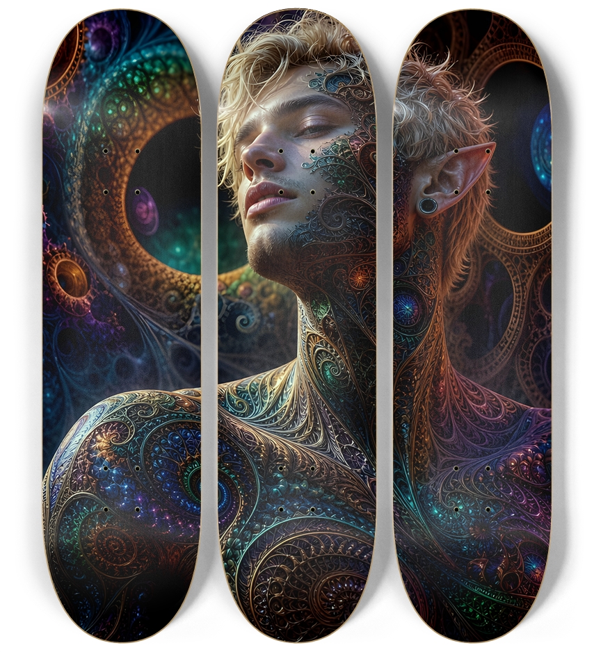 Psychedelic Fractal Blonde Elf #35