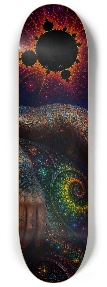 Psychedelic Fractal Bleach Blonde Elf #31 #1 8-1/4 Skateboard Deck