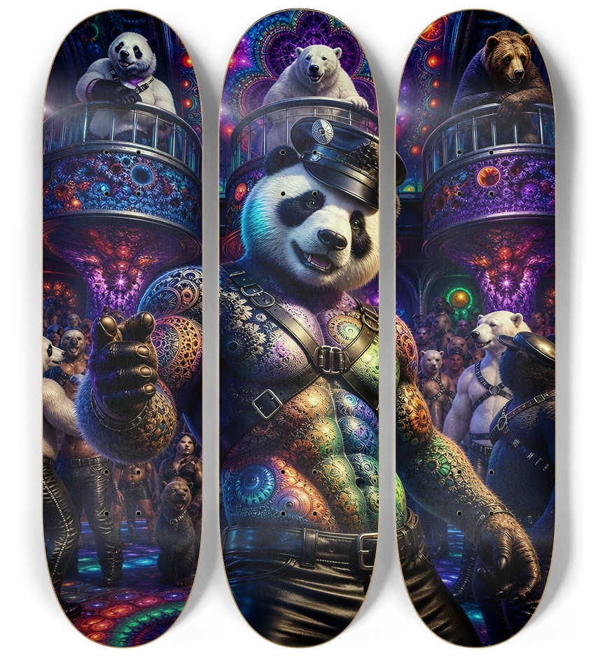 Psychedelic Fractal Leather Bears #22