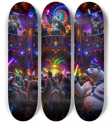 Psychedelic Fractal Leather Bears #31