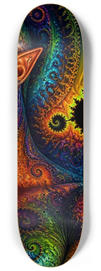 Psychedelic Fractal Bleach Blonde Elf #30 #3 8-1/4 Skateboard Deck