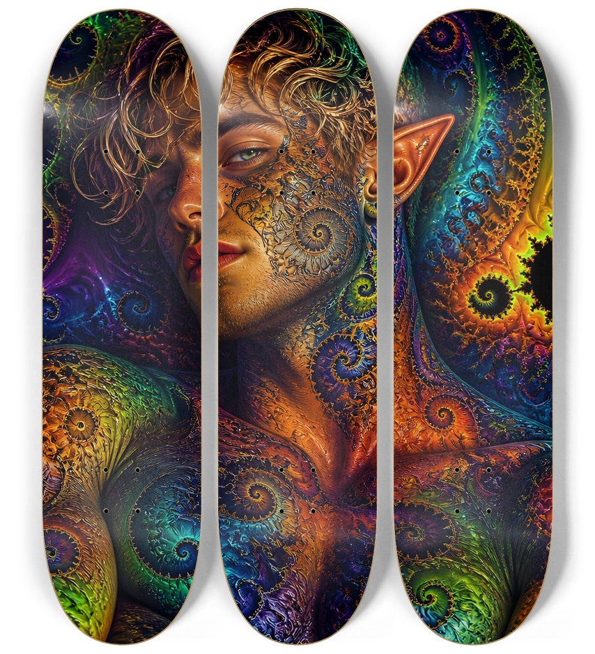 Psychedelic Fractal Bleach Blonde Elf #30