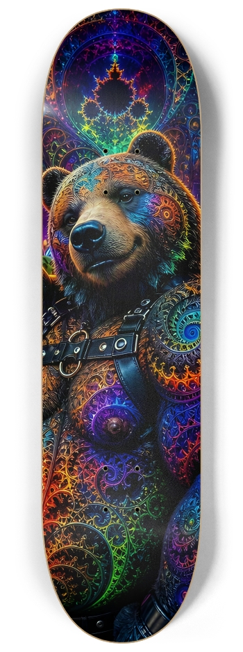 Psychedelic Fractal Brown Leather Bears #10 #2