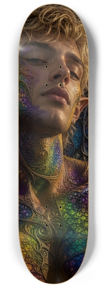 Psychedelic Fractal Blonde Elf #31 #2 8-1/4 Skateboard Deck