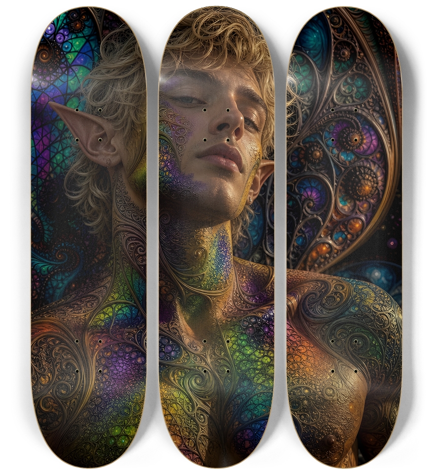 Psychedelic Fractal Blonde Elf #31