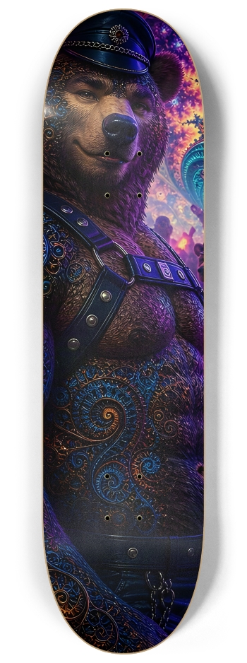 Psychedelic Fractal Brown Leather Bears #12 #2