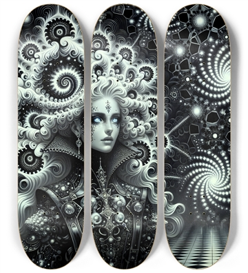 B&W Fractal Woman #30