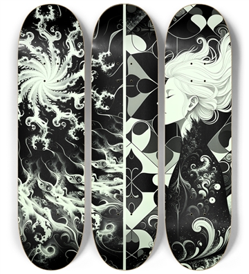 B&W Fractal Woman #2