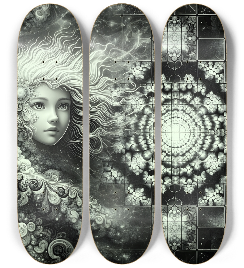 B&W Fractal Woman #7