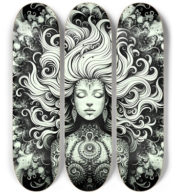 B&W Fractal Woman #16
