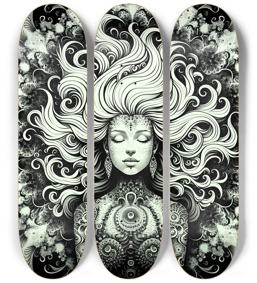 B&W Fractal Woman #16