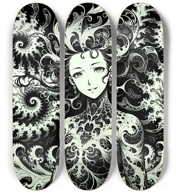 B&W Fractal Woman #4