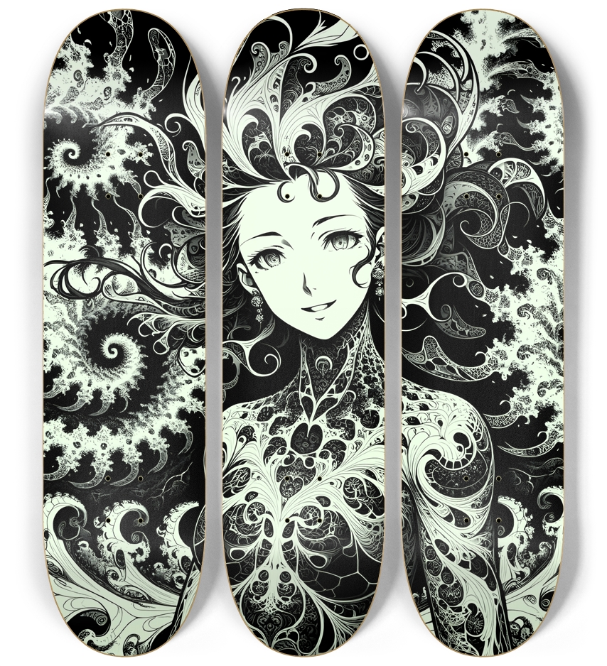 B&W Fractal Woman #4