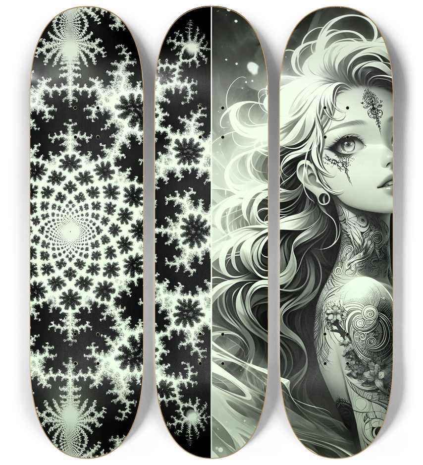 B&W Fractal Woman #8