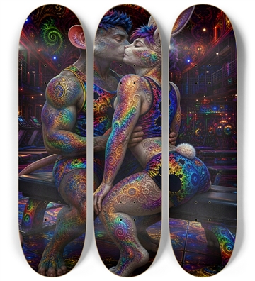 Psychedelic Fractal Gym Rat and Gym Bunny #34