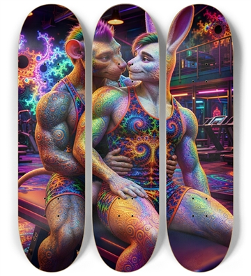 Psychedelic Fractal Gym Rat and Gym Bunny #13