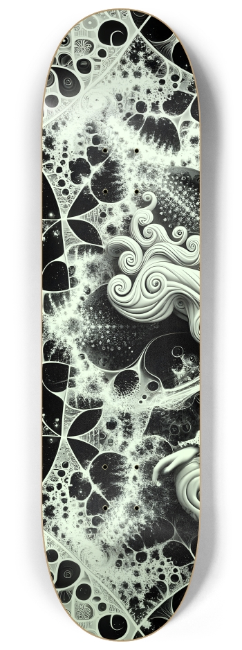 B&W Fractal Woman #28 #1 8-1/4 Skateboard Deck