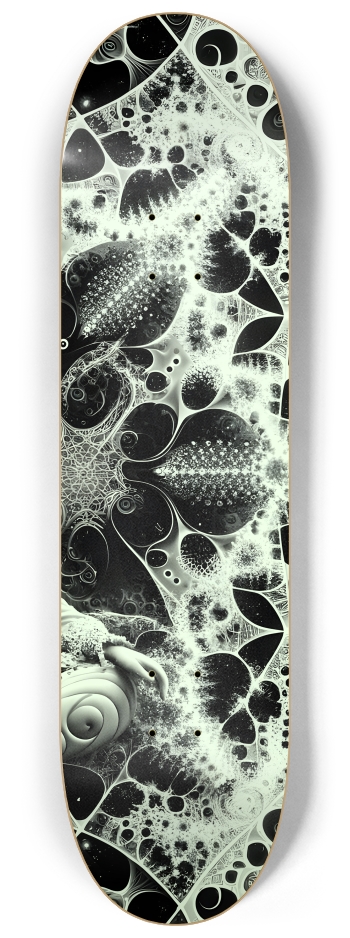 B&W Fractal Woman #28 #3 8-1/4 Skateboard Deck