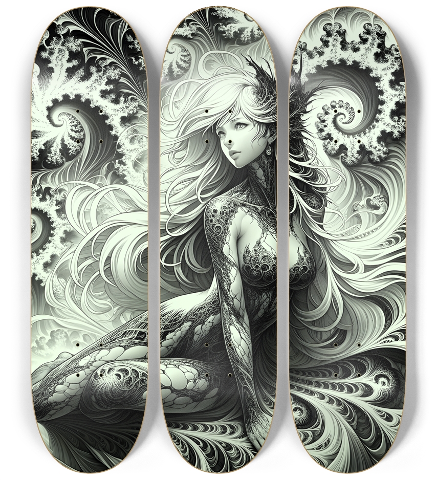 B&W Fractal Woman #14