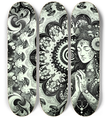 B&W Fractal Woman #24
