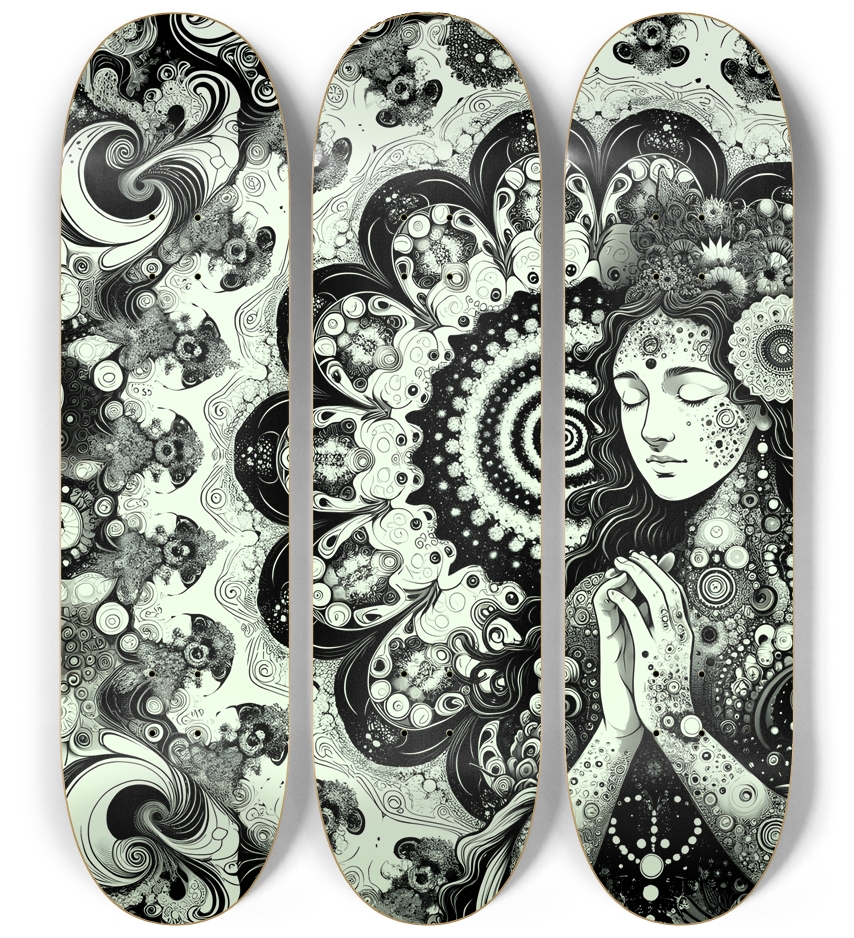 B&W Fractal Woman #24