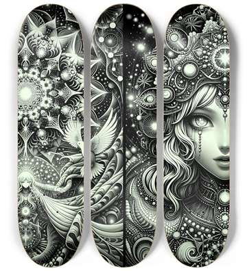 B&W Fractal Woman #19