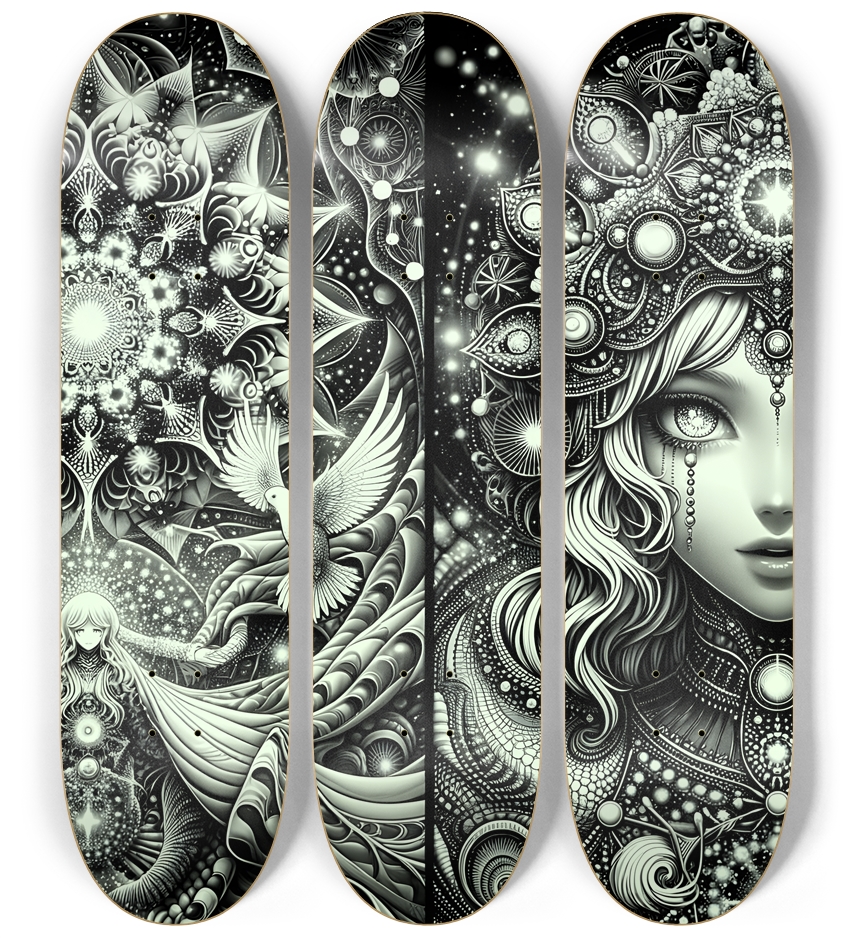 B&W Fractal Woman #19