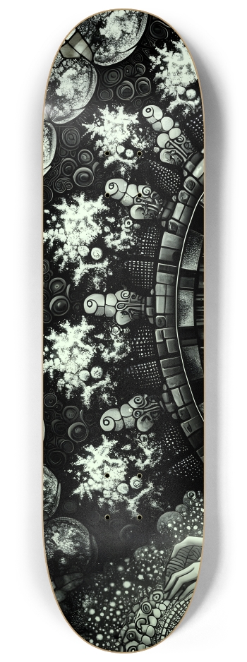B&W Fractal Woman #20 #1 8-1/4 Skateboard Deck